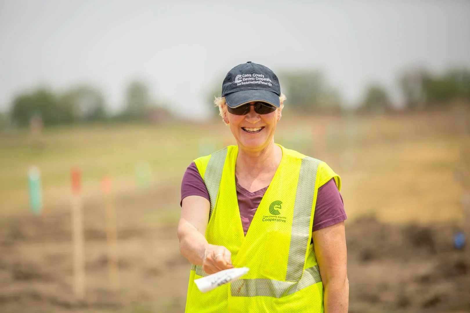 Smiling worker