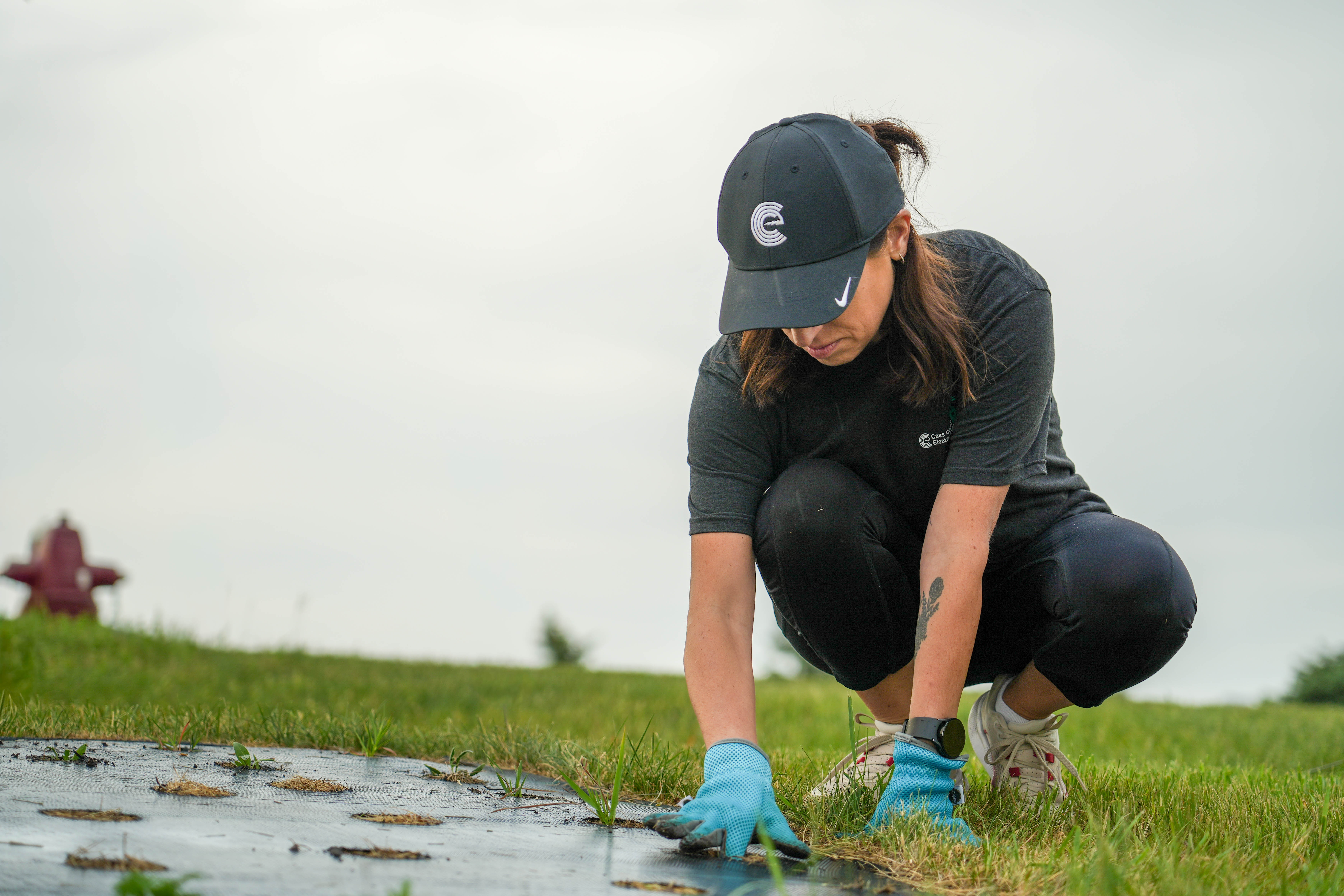 CCEC employee planting