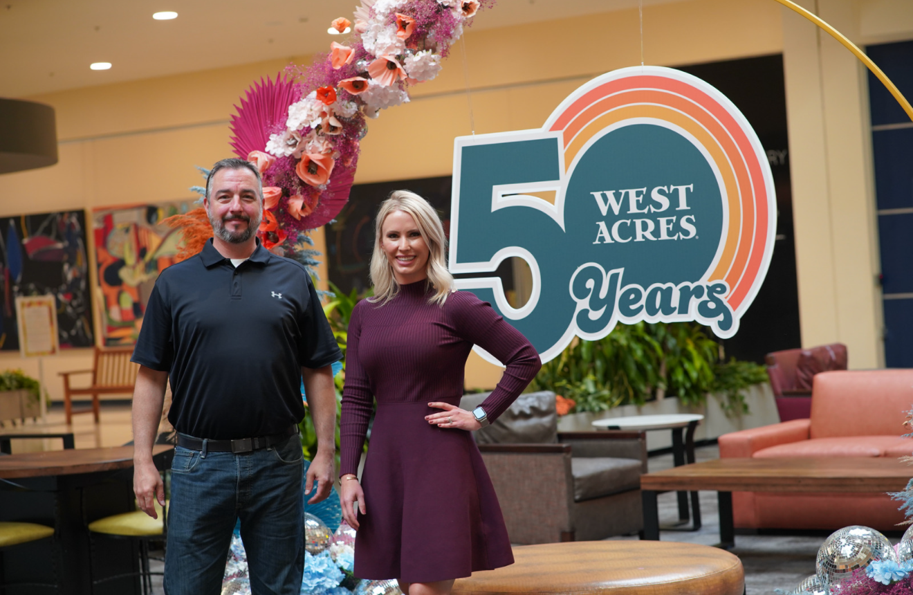 Chris Heaton, West Acres Senior VP of Property Management, and Alissa Adams, West Acres Chief Operating Officer