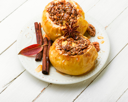 Glazed apples