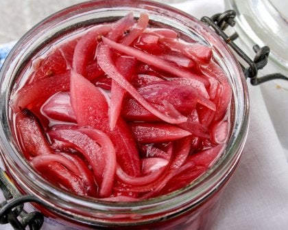 Pickled red onions